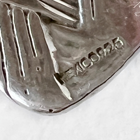 Huge VINTAGE Sterling Silver Mexico Woven Unisex Cuff - Picture 9 of 11